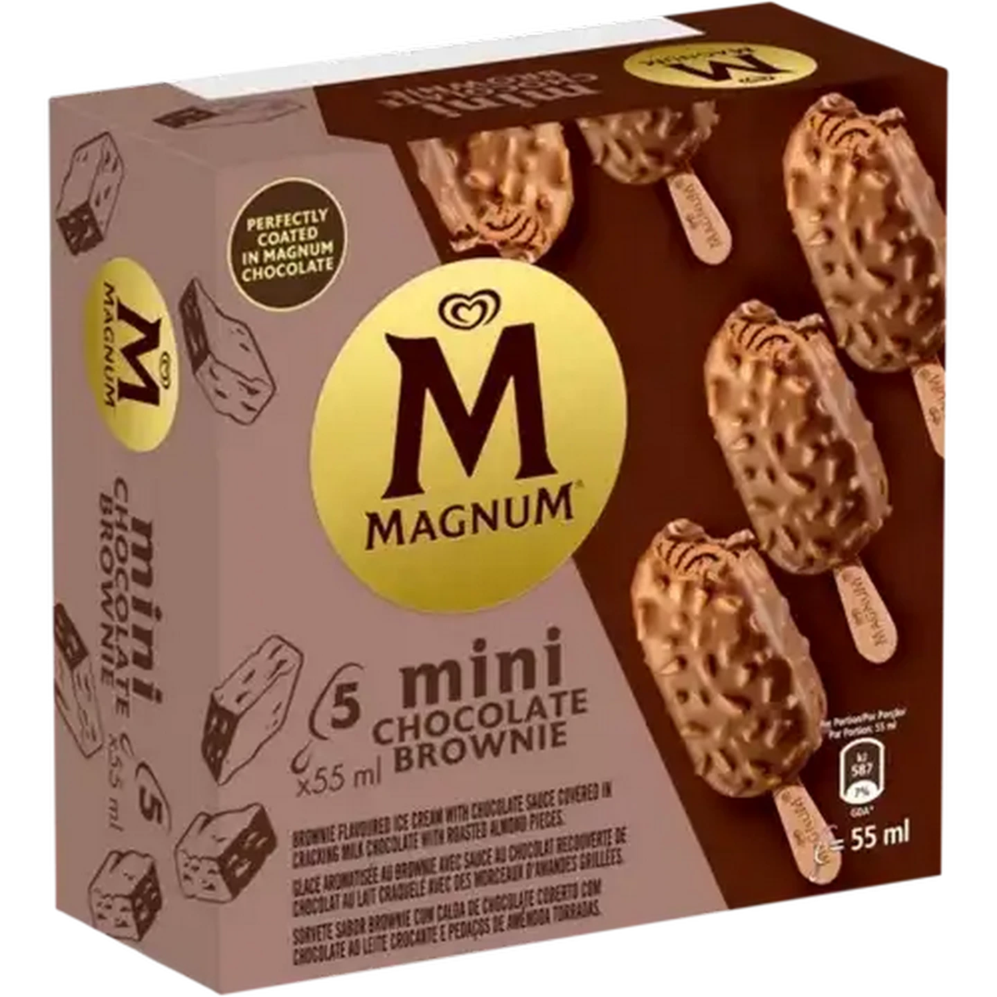 Mini Magnum Chocolate Brownie ( 5 units x 55ml )
