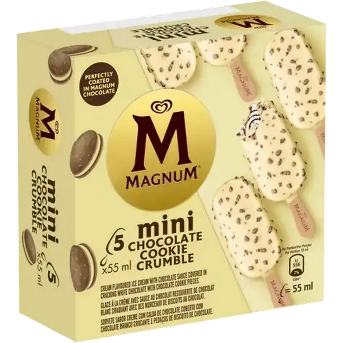 Mini Magnum Chocolate Cookie Crumble ( 5 units x 55ml)
