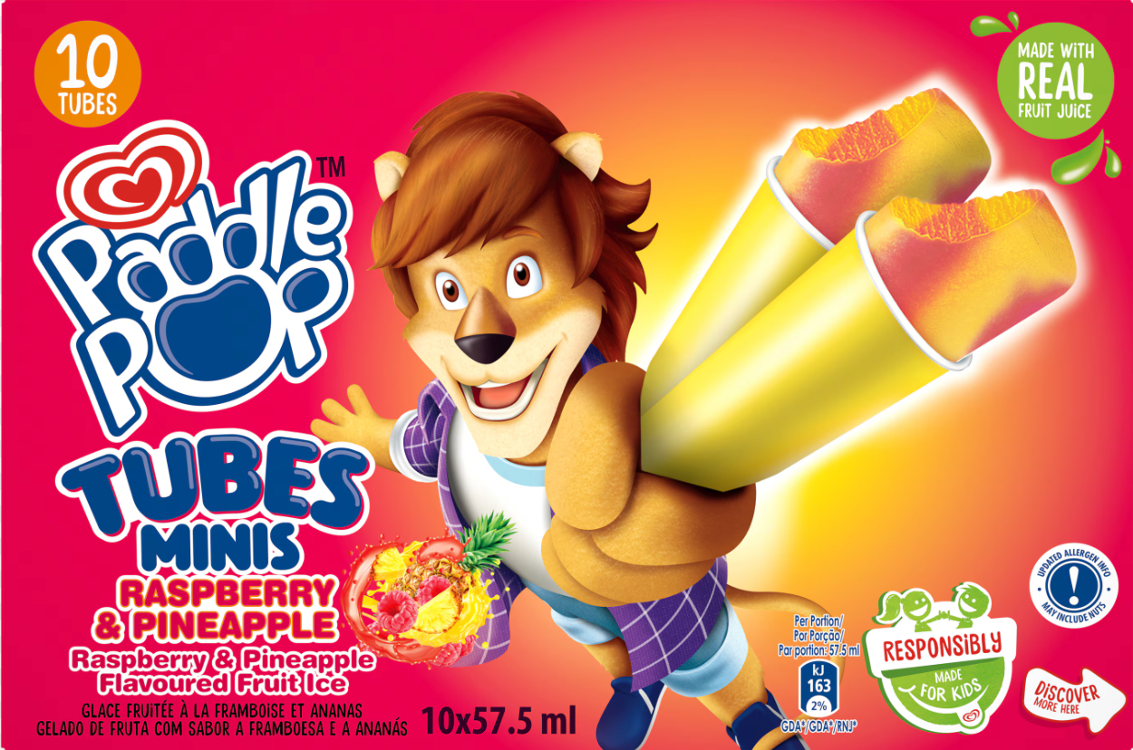 Mini Paddle Pop Pineapple Raspberry  ( 60 units x 57ml )
